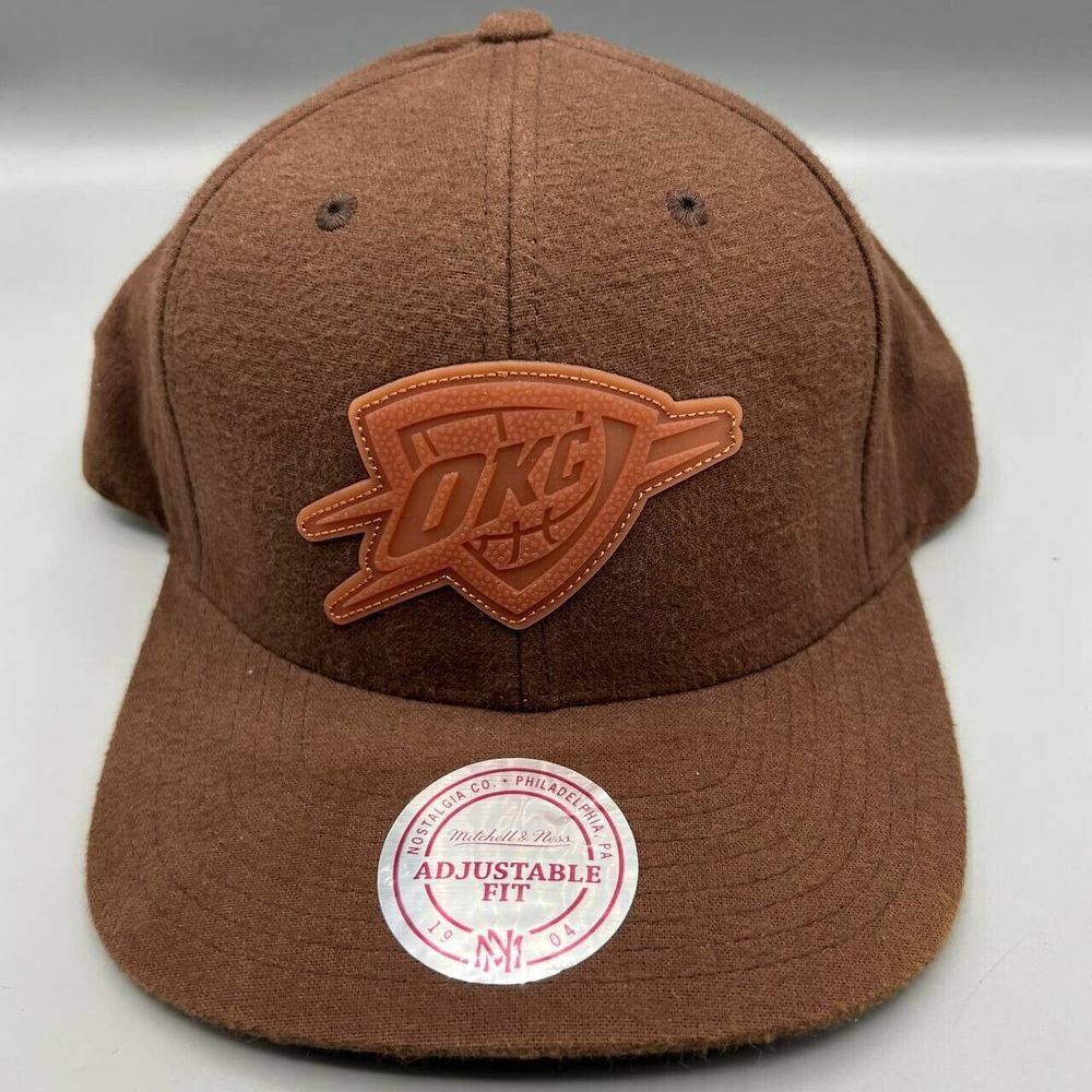 Oklahoman City Hat Men‎ Brown Mitchell & Ness NBA Snap Back Cap
